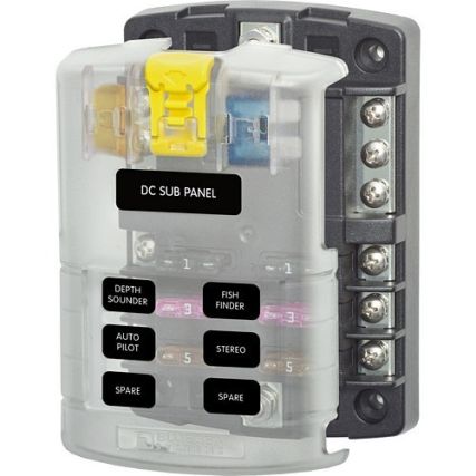Blue Sea 5045 St Blade Compact Fuse Block 4 Circuit W//cover 5045