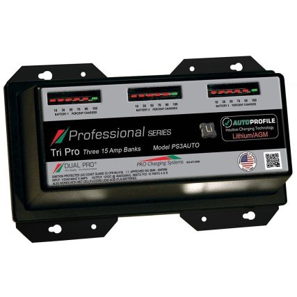 Likeur cement lippen Dual Pro Ps3 Auto 15a - 3-Bank Lithium/Agm Battery Charger