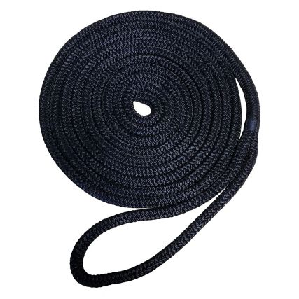 Robline Premium Nylon Double Braid Dock Line - 3/4 X 45' - Black