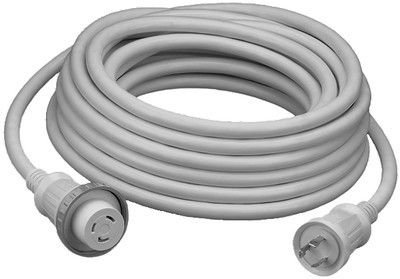 Hubbell Hbl61cm08w 30a 50 Foot White Shore Cord - Electrical