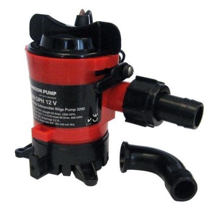 Johnson Pump 1000 Gph Bilge Pump 3/4 12v Dura Ports