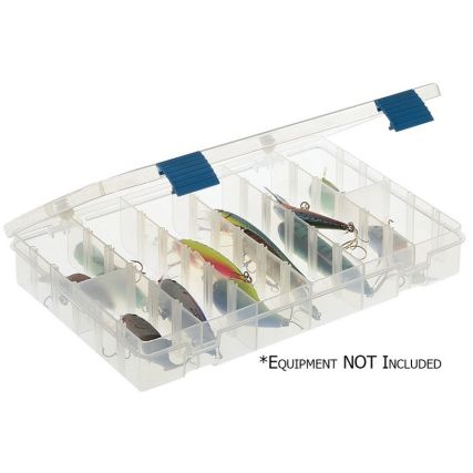 13 Clear and Yellow Pro Latch Stowaway Storage Utility Box with Adjustable Dividers at christmas.com