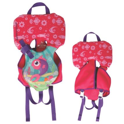 Puddle Jumper Infant Hydroprene Life Vest Pink Purple Fish