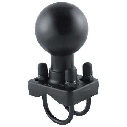 Ram Mount Double U-Bolt Base W/D Size 2.25 Ball For Rails From 1 To 1.25  In Diameter