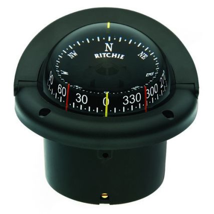 Black Ritchie Hf-743 Helmsman Combidial Compass Flush Mount