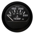 Faria Euro Black 2 Water Temperature Gauge 100250 Degreef-small image