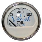 Faria Chesapeake White Ss 2 Oil Pressure Gauge 80 Psi-small image