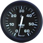 Faria Euro Black 4 Tachometer 6,000 Rpm Gas Inboard IO-small image
