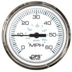 Faria 4 Chesepeake White Ss Studded Speedometer 60mph Gps-small image