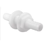 Attwood White Plastic Double Ended Connector 34 Inner Diameter-small image