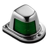 Attwood 1Mile Deck Mount, Green Sidelight 12v Stainless Steel Housing-small image