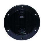 Beckson 4 Smooth Center ScrewOut Deck Plate Black-small image