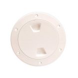 Beckson 4 Smooth Center ScrewOut Deck Plate Beige-small image