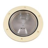 Beckson 4 Clear Center ScrewOut Deck Plate Beige-small image