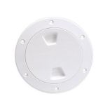 Beckson 4 Smooth Center ScrewOut Deck Plate White-small image