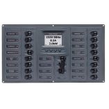 Bep Ac Circuit Breaker Panel WDigital Meters, 16sp 2dp Ac120v Acsm Stainless Steel Horizontal-small image