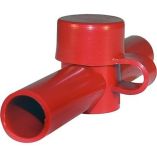 Blue Sea 4003 Cable Cap Dual Entry - Red - Marine Electrical Part-small image
