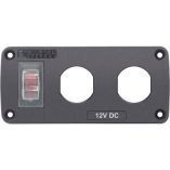 Blue Sea 4364 Water Resistant Usb Accessory Panel 15a Circuit Breaker, 2x Blank Apertures-small image