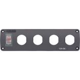 Blue Sea Water Resistant Usb Accessory Panel 15a Circuit Breaker, 4x Blank Apertures-small image