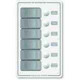Blue Sea 8273 Water Resistant Panel 6 Position White Vertical-small image