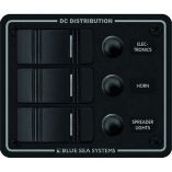 Blue Sea 8374 Water Resistant 3 Position Black Vertical Mount Panel-small image