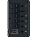 Blue Sea 8521 5 Position Contura Switch Panel WDual Usb Chargers 1224v Dc Black-small image