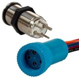 Bluewater 19mm Push Button Switch OffOn Momentary Contact BlueRed Led-small image
