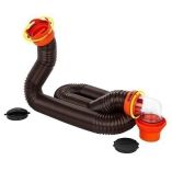 Camco Rhinoflex 15 Sewer Hose Kit W4 In 1 Elbow Caps-small image