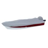 Carver Performance PolyGuard StyledToFit Boat Cover F155 VHull Side Console Fishing Boats Grey-small image