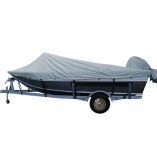 Carver PolyFlex Ii StyledToFit Boat Cover F185 Aluminum Boats WHigh Forward Mounted Windshield Grey-small image