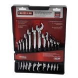Craftsman 12Piece Open End Box End Ratcheting Wrench Set Metric Sae-small image