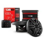 Ds18 Golf Cart Package W65 Black Speaker, Amplifier, Amp Kit Bluetooth Remote-small image
