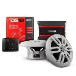 Ds18 Golf Cart Package W65 White Speaker, Amplifier, Amp Kit Bluetooth Remote-small image