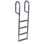 Dock Edge Welded Aluminum Fixed Wide Step Ladder 4Step-small image