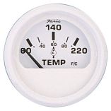 Faria Dress White 2 Cylinder Head Temperature Gauge 60 220 Degree F-small image