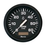 Faria Euro Black 4 Tachometer WHourmeter 6,000 Rpm Gas Inboard-small image