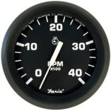 Faria Euro Black 4 Tachometer 4,000 Rpm Diesel Mechanical Takeoff Var Ratio Alt-small image