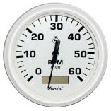 Faria Dress White 4 Tachometer WHourmeter 6,000 Rpm Gas Inboard-small image
