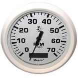 Faria Dress White 4 Tachometer WHourmeter 7,000 Rpm Gas Outboard-small image