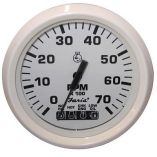 Faria Dress White 4 Tachometer WSystemcheck Indicator 7,000 Rpm Gas Johnson Evinrude Outboard-small image