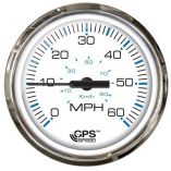 Faria 4 Chesepeake White Ss Studded Speedometer 60mph Gps-small image