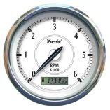Faria Newport Ss 4 Tachometer WHourmeter FGas Inboard 6000 Rpm-small image