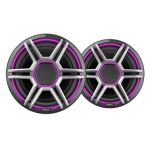 Fusion Apollo 88 Led Marine Speakers WSports Grey Grille-small image