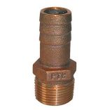 Groco 1 Npt X 1 Id Bronze Pipe To Hose Straight Fitting-small image