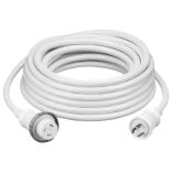 Hubbell Hbl61cm03w 30a 25 Foot White Shore Cord - Boat Electrical Component-small image