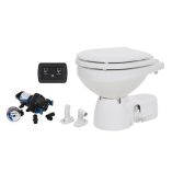 Jabsco Quiet Flush E2 Raw Water Toilet Compact Bowl 12v Soft Close Lid-small image