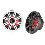 Kicker Km65 65 Led Marine Coaxial Speakers W34 Tweeters 4Ohm, Charcoal White-small image