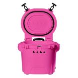 Laka Coolers 30 Qt Cooler WTelescoping Handle Wheels Pink-small image