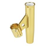 LeeS ClampOn Rod Holder Gold Aluminum Vertical Mount Fits 1050 OD Pipe-small image