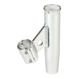 LeeS ClampOn Rod Holder Silver Aluminum Vertical Mount Fits 1050 OD Pipe-small image